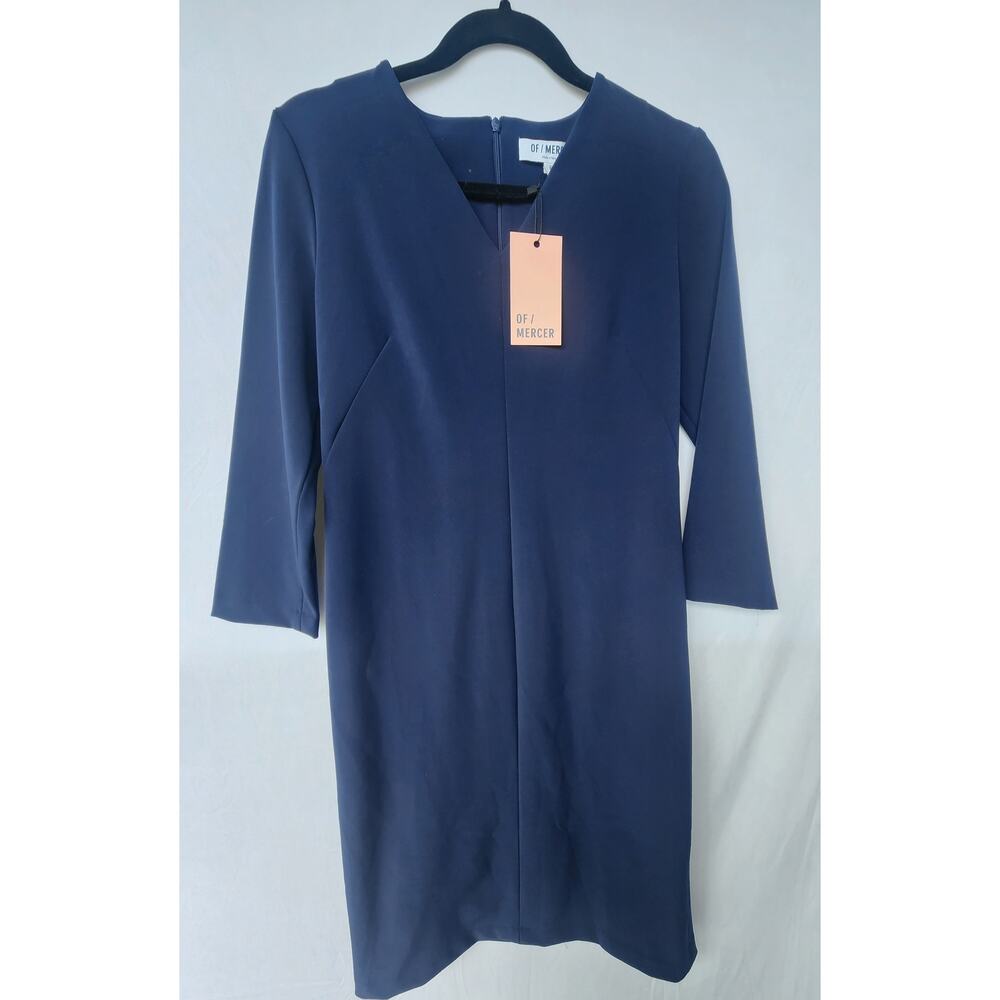 OF MERCER Navy Belted Sheath Dress - NWT - Size 6